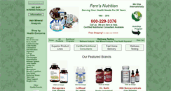 Desktop Screenshot of fernsvitamins.com